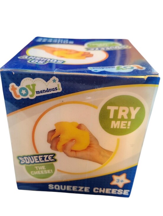 Toymendous/Sunny Days Other - NEW Sunny Days Squeezy Cheese Block Bright Yellow Jumbo Squishy Stress Ball Poke